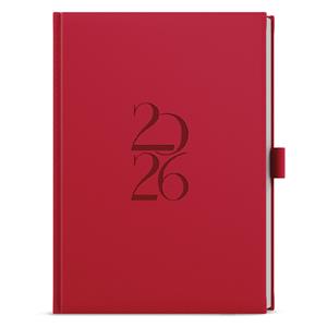 Daily Diary 2026 David Deny A5 - red