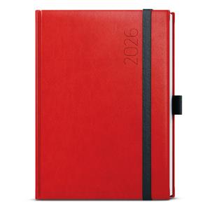 Daily Diary 2026 David Reno A5 - red