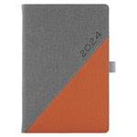 Diary DIEGO daily A5 2024 Slovak - grey/orange