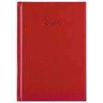 Diary LIBRA daily A5 2026 Czech - red