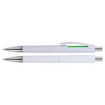 Porlanka plastic ballpoint pen  - white/green