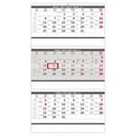 Wall Calendar 2023 - Threemonths stacked grey