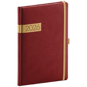 Weekly diary 2026 A5 Twill - burgundy-gold
